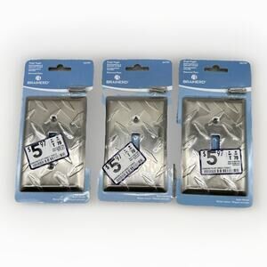 Diamond Plate 1-Gang Standard Toggle Wall Plate, Satin Nickel - 3 Pack {3}
